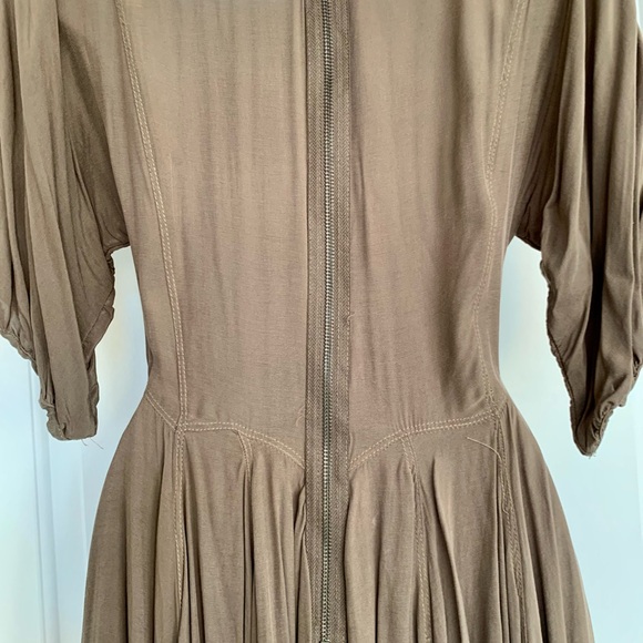Mango midi dress khaki size 4 - Picture 2 of 9